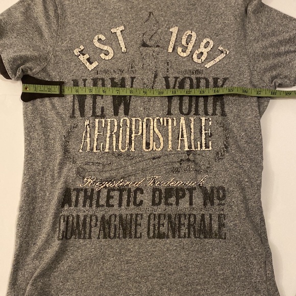 AEROPOSTALE Men’s Small Short Sleeve Graphic T-Shirt Gray Excellent Condition - Picture 7 of 10